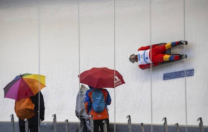 Bilder des Jahres 2024, Sport 02 Feburar Sport Themen der Woche KW06 Sport Bilder des Tages EBERSPÄCHER LUGE WORLD CUP 2023-2024 ** NUR FÜR REDAKTIONELLE ZWECKE ** EDITORIAL USE ONLY **<p>09 02 2024-Oberhof: EBERSPÄCHER Luge World Cup 2023 2024 Rennrodelbahn Oberhof Nationscup Herren im Foto: Eduard-Mihai Craciun 11 (ROU) ( Deutschland Thueringen Oberhof Copyright: SaschaxFromm
