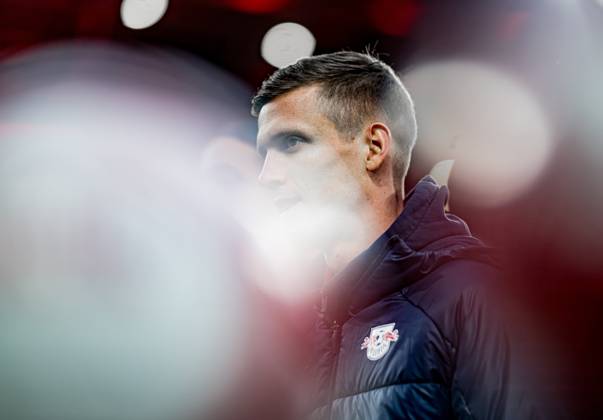 Leipzigs Dani Olmo. Fussball 1. Bundesliga, 20. Spieltag: RB Leipzig - 1. FC Union Berlin 2:0. 4. Februar 2024: Leipzig, Red Bull Arena. RB Leipzig - 1. FC Union Berlin 2:0