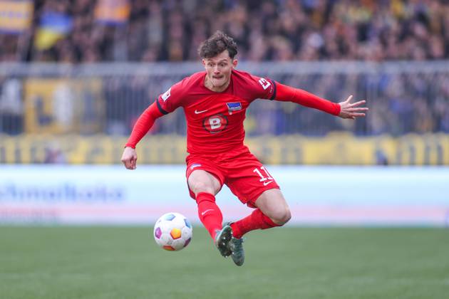 24.02.2024, Fussball, 2. Bundesliga, 23. Spieltag, Saison 2023 2024, Eintracht Braunschweig - Hertha BSC, Fabian Reese (Hertha BSC) Braunschweig Eintracht Stadion NDS Deutschland xRHR-FOTO TRx Copyright: RHR-FOTOx RHR-FOTO TR