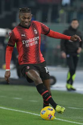 Italy: Serie A - SS Lazio vs AC Milan Rafael Leão of AC Milan in action during the Serie A match between SS Lazio vs AC Milan at Olimpic Stadium on March1,2024 in Rome, italy Rome Italy Copyright: AgostinoxGemito