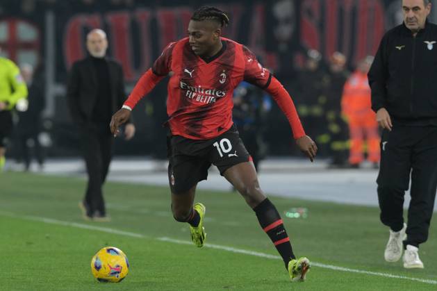 Italy: Serie A - SS Lazio vs AC Milan Rafael Leão of AC Milan in action during the Serie A match between SS Lazio vs AC Milan at Olimpic Stadium on March1,2024 in Rome, italy Rome Italy Copyright: AgostinoxGemito