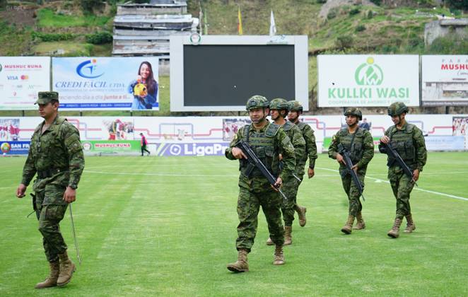Bilder des Jahres 2024, Sport 03 März Sport Themen der Woche KW09 FBL LIGA-PRO-ECUABET-MUSHUC-RUNA-LIBERTAD Pilahuin 2 de marzo 2024 estadio de Echaleche Mushuc Runa se enfrenta a Libertad por el campeonato nacional de futbol fecha 1 del campeonato nacional de futbol serie A de la Ligapro-Ecuabet. Copyright: xJorge.Perezx