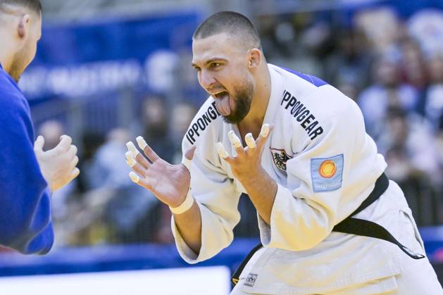 Bilder des Jahres 2024, Sport 03 März Sport Themen der Woche KW10 JUDO - IJF, Grand Prix Upper Austria 2024 LINZ,AUSTRIA,10.MAR.24 - JUDO - IJF World Tour, Grand Prix Upper Austria, -100kg men. Image shows Aaron Fara (AUT) and Louis Mai (GER).  GEPAxpictures xChristianxMoser