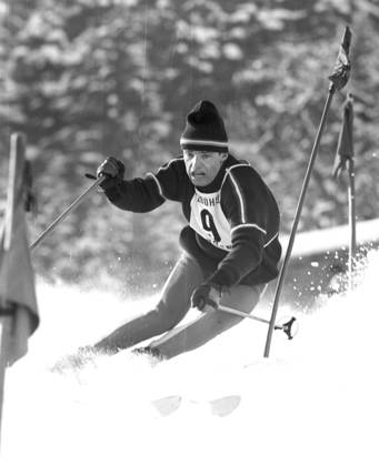 Hahnenkammrennen in Kitzbühel 24.01.1965 Slalom Herren Jean Claude Killy Frankreich.