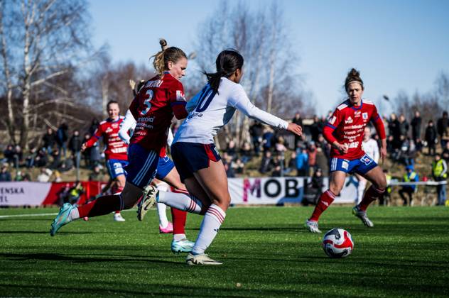 240317 Vittsjös Julia Tunturi under fotbollsmatchen i Svenska Cupen mellan Vittsjö och FC Rosengard den 17 mars 2024 i Sösdala. Copyright: CHRISTOFFERxBORGxMATTISSON BB240317CB026