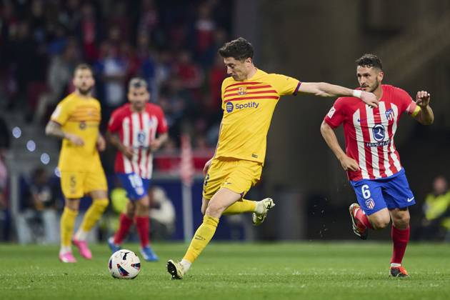 LaLiga EA Sports, Atletico de Madrid v FC Barcelona, Barca MADRID, SPAIN - MARCH 17: Robert Lewandowski Centre-Forward of FC Barcelona in action during the LaLiga EA Sports match between Club Atletico de Madrid and FC Barcelona at Civitas Metropolitano Stadium on March 17, 2024 in Madrid, Spain. (Photo By Francisco Macia Photo Players Images) Madrid Civitas Metropolitano Stadium Madrid Spain Copyright: xFranciscoxMacia PhotoxPlayersxImagesx