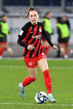 Sophia Kleinherne ( Eintracht Frankfurt Frauen ). GER, MSV Duisburg Frauen vs Eintracht Frankfurt Frauen, Fussball, Bundesliga,16. Spieltag Spielzeit 2023 2024, 17.03.2024 DFL DFB REGULATIONS PROHIBIT ANY USE OF PHOTOGRAPHS AS IMAGE SEQUENCES AND OR QUASI-VIDEO GER, MSV Duisburg Frauen vs Eintracht Frankfurt Frauen, Fussball, Bundesliga,16. Spieltag Spielzeit 2023 2024, 17.03.2024 DFL DFB REGULATIONS PROHIBIT ANY USE OF PHOTOGRAPHS AS IMAGE SEQUENCES AND OR QUASI-VIDEO Foto: Eibner-Pressefoto Thomas Thienel Duisburg Copyright: xEibner-Pressefoto ThomasxThienelx EP_TTL