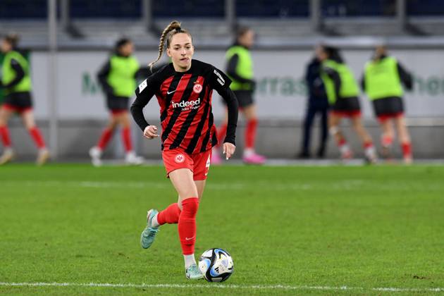 Sophia Kleinherne ( Eintracht Frankfurt Frauen ). GER, MSV Duisburg Frauen vs Eintracht Frankfurt Frauen, Fussball, Bundesliga,16. Spieltag Spielzeit 2023 2024, 17.03.2024 DFL DFB REGULATIONS PROHIBIT ANY USE OF PHOTOGRAPHS AS IMAGE SEQUENCES AND OR QUASI-VIDEO GER, MSV Duisburg Frauen vs Eintracht Frankfurt Frauen, Fussball, Bundesliga,16. Spieltag Spielzeit 2023 2024, 17.03.2024 DFL DFB REGULATIONS PROHIBIT ANY USE OF PHOTOGRAPHS AS IMAGE SEQUENCES AND OR QUASI-VIDEO Foto: Eibner-Pressefoto Thomas Thienel Duisburg Copyright: xEibner-Pressefoto ThomasxThienelx EP_TTL