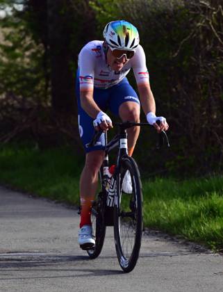 French Thomas Gachignard of TotalEnergies pictured in action during the Classic Brugge-De Panne men s elite one-day cycling race, 198,9 km from Brugge to De Panne, Wednesday 20 March 2024. LAURIExDIEFFEMBACQ x89538241x