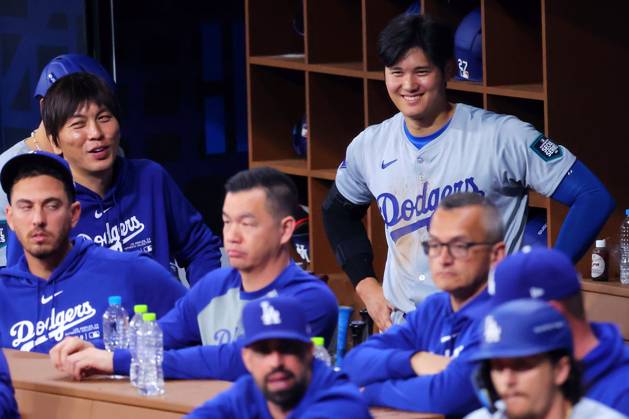 (L-R) Ippei Mizuhara, Shohei Ohtani (Dodgers), MARCH 20, 2024 - Baseball : MLB, Baseball Herren, USA World Tour Seoul Series opening game 1 between the San Diego Padres and the Los Angeles Dodgers at Gocheok Sky Dome, Seoul, South Korea. (247813663)