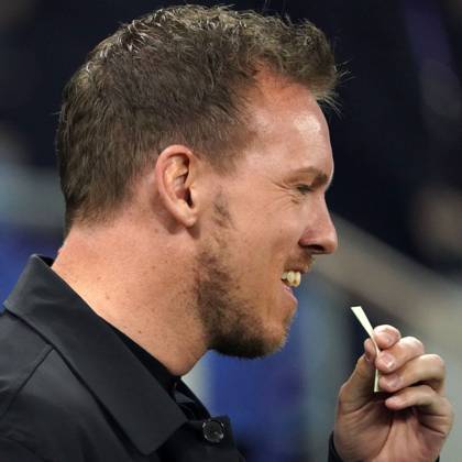 Fussball, Freundschaftsspiel, Länderspiel, Testspiel, Frankreich-Deutschland, 23.03.2024, Groupama Stadium Lyon Julian Nagelsmann,Trainer, Deutschland, Kaugummi, Aktion, Einzelbild