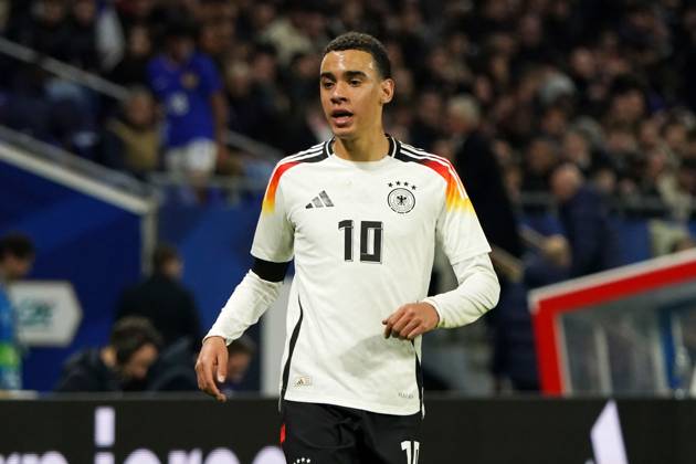 Fussball, Freundschaftsspiel, Länderspiel, Testspiel, Frankreich-Deutschland, 23.03.2024, Groupama Stadium Lyon Jamal Musiala Deutschland, Aktion, Einzelbild