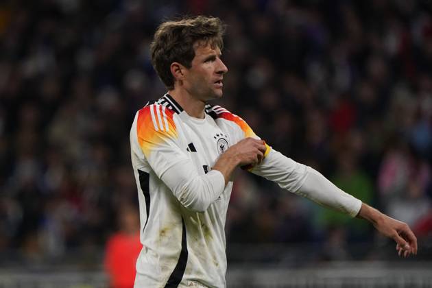 Fussball, Freundschaftsspiel, Länderspiel, Testspiel, Frankreich-Deutschland, 23.03.2024, Groupama Stadium Lyon THomas Müller Deutschland, Aktion, Einzelbild