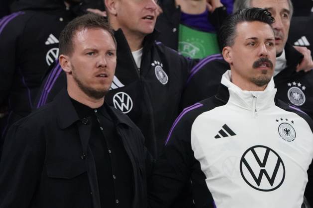 Fussball, Freundschaftsspiel, Länderspiel, Testspiel, Frankreich-Deutschland, 23.03.2024, Groupama Stadium Lyon Julian Nagelsmann,Trainer, Sandro Wagner, Deutschland, Aktion, Einzelbild