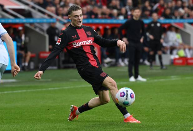 Florian Wirtz (Bayer 04 Leverkusen) 30.03.2024, Fussball Saison 2023 2024, 1. Bundesliga, 27. Spieltag, Bayer 04 Leverkusen - TSG Hoffenheim 2:1 Leverkusen BayArena Nordrhein Westfalen Deutschland