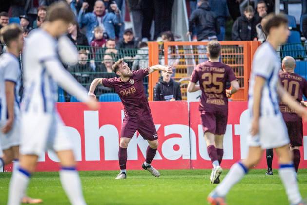 Regionalliga: BFC Dynamo vs Hertha BSC II; Berlin, 05.04.2024 Jubel zum 1:0 durch Amar Suljic (BFC Dynamo, 26) Regionalliga, BFC Dynamo vs Hertha BSC II, Sportforum Hohenschönhausen, Berlin 05.04.2024 Copyright: xBEAUTIFULxSPORTS LucianoxLimax