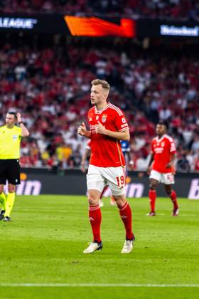 April 11, 2024, Lisbon, Portugal: Casper Tengstedt of Benfica seen in action during the UEFA Europa League 2023 24 match between SL Benfica and Olympique de Marseille at Estadio do Lisboa e Benfica. Final score SL Benfica 2- 1 Olympique de Marseille. Lisbon Portugal - ZUMAs197 20240411_aaa_s197_474 Copyright: xNunoxBrancox