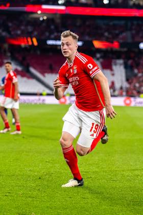 April 11, 2024, Lisbon, Portugal: Casper Tengstedt of Benfica seen in action during the UEFA Europa League 2023 24 match between SL Benfica and Olympique de Marseille at Estadio do Lisboa e Benfica. Final score SL Benfica 2- 1 Olympique de Marseille. Lisbon Portugal - ZUMAs197 20240411_aaa_s197_489 Copyright: xNunoxBrancox