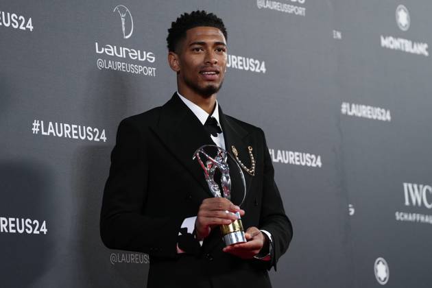 Bilder des Jahres 2024, Sport 04 April Sport Themen der Woche KW17 Sport Bilder des Tages 2024 Laureus World Awards Madrid Laureus World Sportsman of the year Jude Bellingham of Real Madrid and England during the red carpet prior Laureus World Sports Awards 2024 at Palacio De Cibeles on April 22, 2024 in Madrid, Spain. Madrid Spain  Copyright: xJosexBretonx originalFilename:breton-2024laur240422_npnwg.jpg