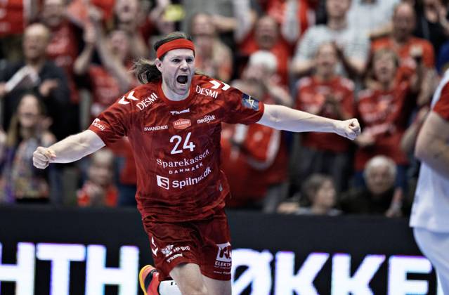 Bilder des Jahres 2024, Sport 05 Mai Sport Themen der Woche KW18 Sport Bilder des Tages Aalborg Handball s Mikkel Hansen celebrates in the EHF Champions League playoff men s handball match between Aalborg Handball and Telekom VeszprÃ m HC in the Sparekassen Denmark Arena Aalborg, Wednesday, May 1, 2024.. (Photo: Henning Bagger Ritzau Scanpix) , Aalborg Denmark Copyright: HenningxBagger HenningxBaggerx spdk20240501-210012-L
