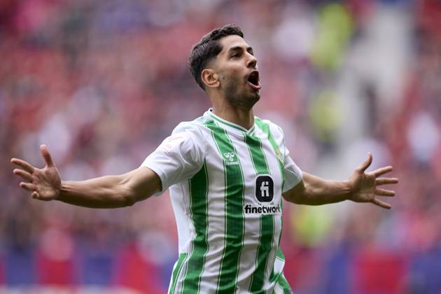 CA Osasuna v Real Betis Balompie - LaLiga EA Sports Ayoze Perez of Real Betis Balompie celebrates after scoring the team s first goal during the LaLiga EA Sports match between CA Osasuna and Real Betis Balompie at El Sadar on May 5, 2024, in Pamplona, Spain. Pamplona El Sadar Navarra Spain RL_OSAvBET_00070 Copyright: xRicardoxLarreinax