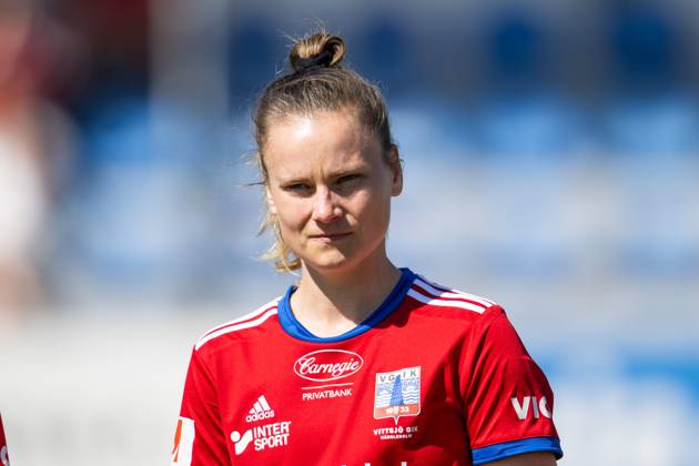 240518 Vittsjös Julia Tunturi under fotbollsmatchen i Damallsvenskan mellan Vittsjö och IFK Norrköping den 18 maj 2024 i Vittsjö. Copyright: AVDOxBILKANOVIC BB240518AB057