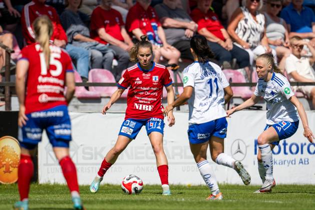 240518 Vittsjös Julia Tunturi under fotbollsmatchen i Damallsvenskan mellan Vittsjö och IFK Norrköping den 18 maj 2024 i Vittsjö. Copyright: AVDOxBILKANOVIC BB240518AB065