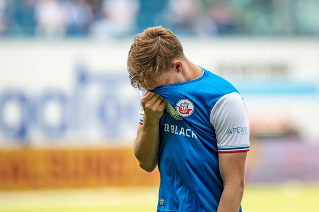 Rostock, Deutschland 19. Mai 2024: 2. BL - 2023 2024 - FC Hansa Rostock vs. SC Paderborn Im Bild: Svante Ingelsson (Hansa Rostock) DFL regulations prohibit any use of photographs as image sequences and or quasi-video. Copyright: xFotostandx xVoelkerx