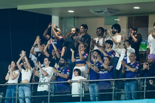 May 26, 2024, Chennai, Tamilnadu, India: Chennai, May26th, 2024 - Bollywood actors who were a part of the Kolkatta Knight Riders contingent seen cheering for their team during the IPL2024,T20,Finals between the Kolkatta Knight Riders and the Sunrisers Hyderabad at the M.A.Chidambaram Stadium in Chennai, India. Chennai India - ZUMAc251 20240526_znp_c251_059 Copyright: xVikramxChandrasekarx