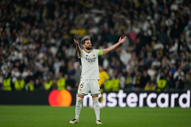 UEFA Champions League 2024 Final: Borussia Dortmund vs. Real Madrid Nacho celebrates his teammate s goal during the UEFA Champions League final match between Borussia Dortmund and Real Madrid on 1 June 2024, in London, United Kingdom London Wembley Stadium United Kingdom Copyright: xAlexandraxFechetex _ADR006201