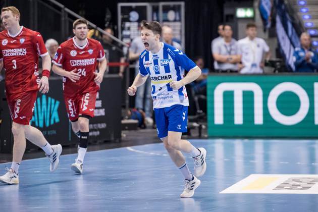 Daniel Fernandez (TVB Stuttgart, 6) - Jubel, Schrei, Jubelschrei, Freude TVB Stuttgart - TBV Lemgo Lippe, Handball, 2023 2024, Liqui Moly Handball Bundesliga, 02.06.2024, Stuttgart (Porsche Arena), DEU GER, TVB Stuttgart - TBV Lemgo Lippe, Handball, Bundesliga, Liqui Moly HBL, Spielzeit 2023 2024, 02.06.2024 Stuttgart Copyright: xSandyxDinkelackerx EP_SDR