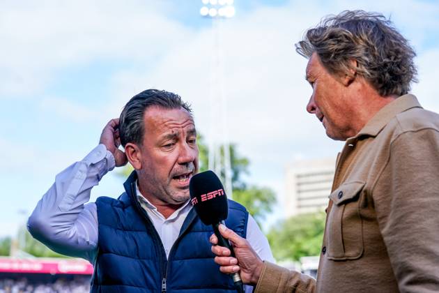 2024-06-02 Excelsior Rotterdam v NAC Breda - Dutch Keuken Kampioen Divisie Promotion Relegation Play Offs Final ROTTERDAM, NETHERLANDS - JUNE 2: Head Coach Jean-Paul van Gastel of NAC Breda gives an interview during the Dutch Keuken Kampioen Divisie Promotion Relegation Play Offs Final match between Excelsior Rotterdam and NAC Breda at Van Donge & De Roo Stadion on June 2, 2024 in Rotterdam, Netherlands. (Photo by Joris Verwijst BSR Agency) Rotterdam Netherlands Content not available for redistribution in The Netherlands directly or indirectly through any third parties. Copyright: xBSRxAgencyx