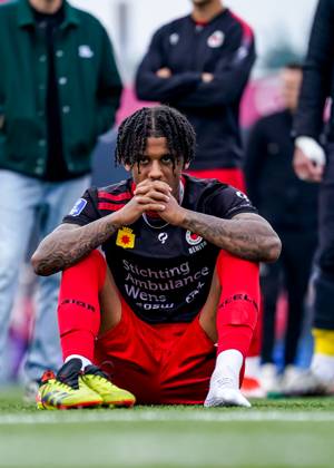 2024-06-02 Excelsior Rotterdam v NAC Breda - Dutch Keuken Kampioen Divisie Promotion Relegation Play Offs Final ROTTERDAM, NETHERLANDS - JUNE 2: Mimeirhel Benita of Excelsior Rotterdam is disappointed about the lose during the Dutch Keuken Kampioen Divisie Promotion Relegation Play Offs Final match between Excelsior Rotterdam and NAC Breda at Van Donge & De Roo Stadion on June 2, 2024 in Rotterdam, Netherlands. (Photo by Joris Verwijst BSR Agency) Rotterdam Netherlands Content not available for redistribution in The Netherlands directly or indirectly through any third parties. Copyright: xBSRxAgencyx