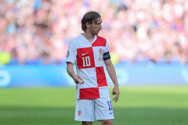 15.06.2024, xtgx, Fussball EM 2024, Spanien - Kroatien emspor, v.l. Luka Modric (Krotaien, 10) (DFL DFB REGULATIONS PROHIBIT ANY USE OF PHOTOGRAPHS as IMAGE SEQUENCES and or QUASI-VIDEO) Berlin
