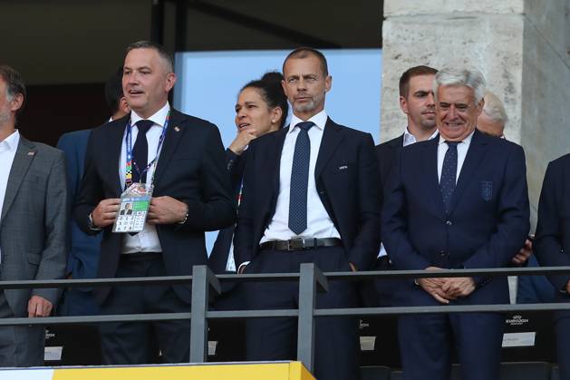 15.06.2024, xtgx, Fussball EM 2024, Spanien - Kroatien emspor, v.l. Aleksander Ceferin (UEFA Präsidennt) (DFL DFB REGULATIONS PROHIBIT ANY USE OF PHOTOGRAPHS as IMAGE SEQUENCES and or QUASI-VIDEO) Berlin
