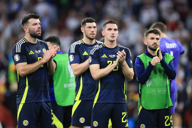 Germany v Scotland: Group A - UEFA EURO, EM, Europameisterschaft,Fussball 2024 Kenny McLean (Scotland) is applauding the fans after the UEFA European Championship, EM, Europameisterschaft Group A match between Germany and Scotland at Allianz Arena in Munich, Germany, on June 14, 2024. Copyright: xMIxNewsx originalFilename:fletcher-germanyv240614_npJyL