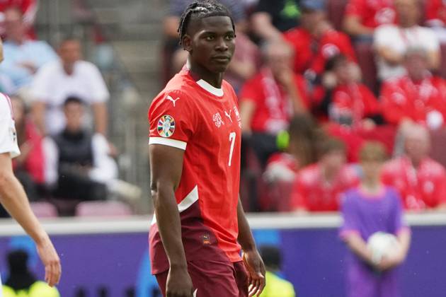 Fussball, UEFA EURO, EM, Europameisterschaft,Fussball 2024, EM 2024, Gruppenphase, Gruppe A, Ungarn-Schweiz Köln Stadion Breel Embolo Schweiz ,Aktion, Einzelbild