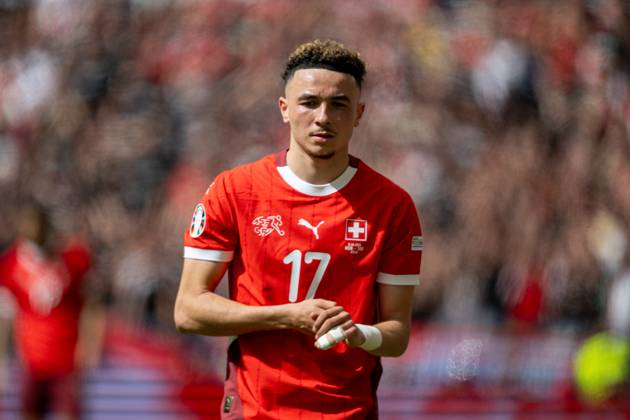 GER, EURO 2024, Group A, Ungarn (HUN) vs Schweiz (SUI) 15.06.2024, Cologne Stadium, Koeln, GER, EURO 2024, Group A, Ungarn (HUN) vs Schweiz (SUI) Im Bild: Ruben Vargas (Schweiz SUI, 17) Einzelaktion, Halbkörper Halbkoerper; Freisteller, Einzelbild, Aktion, Action, Spielszene; Gestik, Mimik, Emotionen;