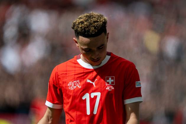 GER, EURO 2024, Group A, Ungarn (HUN) vs Schweiz (SUI) 15.06.2024, Cologne Stadium, Koeln, GER, EURO 2024, Group A, Ungarn (HUN) vs Schweiz (SUI) Im Bild: Ruben Vargas (Schweiz SUI, 17) Einzelaktion, Halbkörper Halbkoerper; Freisteller, Einzelbild, Aktion, Action, Spielszene; Gestik, Mimik, Emotionen;
