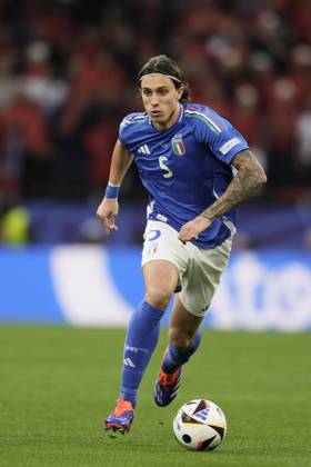 Italy™s Riccardo Calafiori during the Euro 2024 soccer match between Italy and Albania at the Signal Iduna Park stadium, Dortmund, Germany - Friday 15 , June , 2024. - Soccer . Copyright: xFabioxFerrari LaPressex