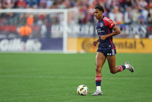 June 15, 2024; Foxborough, MA, USA; New England Revolution midfielder Dylan Borrero (11) in action during the MLS, Fussball Herren, USA match between Vancouver Whitecaps FC and New England Revolution. CSM Foxborough United States - ZUMAc04_ 20240615_zma_c04_235 Copyright: xAnthonyxNesmithx