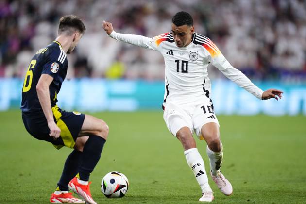 Germany v Scotland: Group A - UEFA EURO, EM, Europameisterschaft,Fussball 2024 Jamal Musiala attacking midfield of Germany and Bayern Munich during the UEFA EURO 2024 group stage match between Germany and Scotland at Munich Football Arena on June 14, 2024 in Munich, Germany. Munich Germany Copyright: xJosexBretonx originalFilename:breton-germanyv240614_npL6C