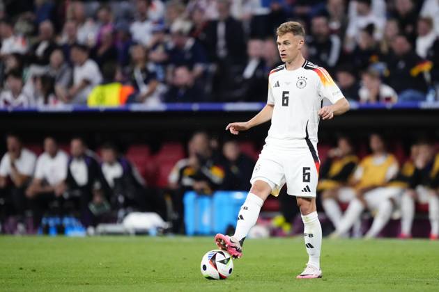 Germany v Scotland: Group A - UEFA EURO, EM, Europameisterschaft,Fussball 2024 Joshua Kimmich right-back of Germany and Bayern Munich controls the ball during the UEFA EURO 2024 group stage match between Germany and Scotland at Munich Football on June 14, 2024 in Munich, Germany. Munich Germany Copyright: xJosexBretonx originalFilename:breton-germanyv240614_nphqO