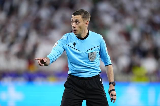 Germany v Scotland: Group A - UEFA EURO, EM, Europameisterschaft,Fussball 2024 Referee Clement Turpin during the UEFA EURO 2024 group stage match between Germany and Scotland at Munich Football Arena on June 14, 2024 in Munich, Germany. Munich Germany Copyright: xJosexBretonx originalFilename:breton-germanyv240614_npIjl