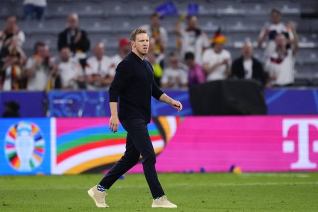 Germany v Scotland: Group A - UEFA EURO, EM, Europameisterschaft,Fussball 2024 Julian Nagelsmann head coach of Germany celebrates victory after the UEFA EURO 2024 group stage match between Germany and Scotland at Munich Football Arena on June 14, 2024 in Munich, Germany. Munich Germany Copyright: xJosexBretonx originalFilename:breton-germanyv240614_npuqJ