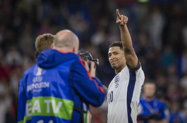 Gelsenkirchen, Germany. 16th Jun 2024. Final jubilation: Jude Bellingham (ENG) England - Serbia England - Serbien 15.06.2024
