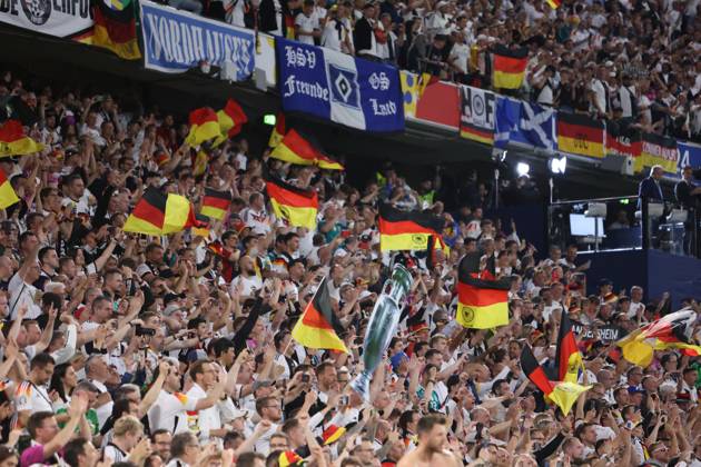 14.06.2024, Fussball, Herren, UEFA Europameisterschaft 2024, Eröffnungsspiel, Gruppe A, Deutschland - Schottland, Die Fankurve der deutschen Nationalmannschaft München Allianz Arena Bayern Deutschland (DE) Copyright: xSebastianxBachx