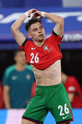 Leipzig Stadium Leipzig, Tuesday, June 18, 2024 UEFA EURO, EM, Europameisterschaft,Fussball 2024 Germany, Group F stage Matchday 1 Group F Portugal - Czechia, Francisco Conceicao (Portugal) Torjubel, Goal celebration, celebrate the goal Copyright: JoaquimxFerreira
