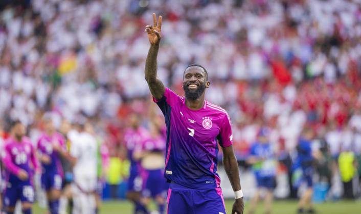 Stuttgart, Germany. 19th Jun 2024. Final jubilation: Antonio Rüdiger (DFB) Germany - Hungary Deutschland - Ungarn 19.06.2024