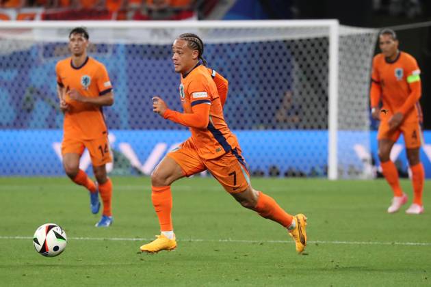 Germany - UEFA EURO, EM, Europameisterschaft,Fussball 2024 - Germany vs Hungary - 19 06 2024 GERMANY, STUTTGART, JUNE 19. Xavi Simons of Netherlands during the UEFA EURO 2024 group A stage match between Germany and Hungary. On June 19, 2024 at Stuttgart Arena in Stuttgart, Germany. Photo by Manuel Blondeau AOP.Press Stuttgart Stuttgart Arena Germany Copyright: x ManuelxBlondeau AOP.Pressx AOP20240621 0046